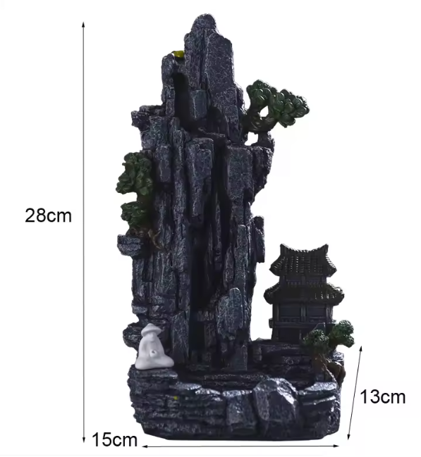 Räucherkegelhalter „Berg & Wasser“