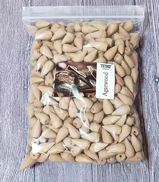 100g Natürliche Rückfluss-Räucherkegel – Sandelholz, Lavendel & mehr (ca. 60 Stück)